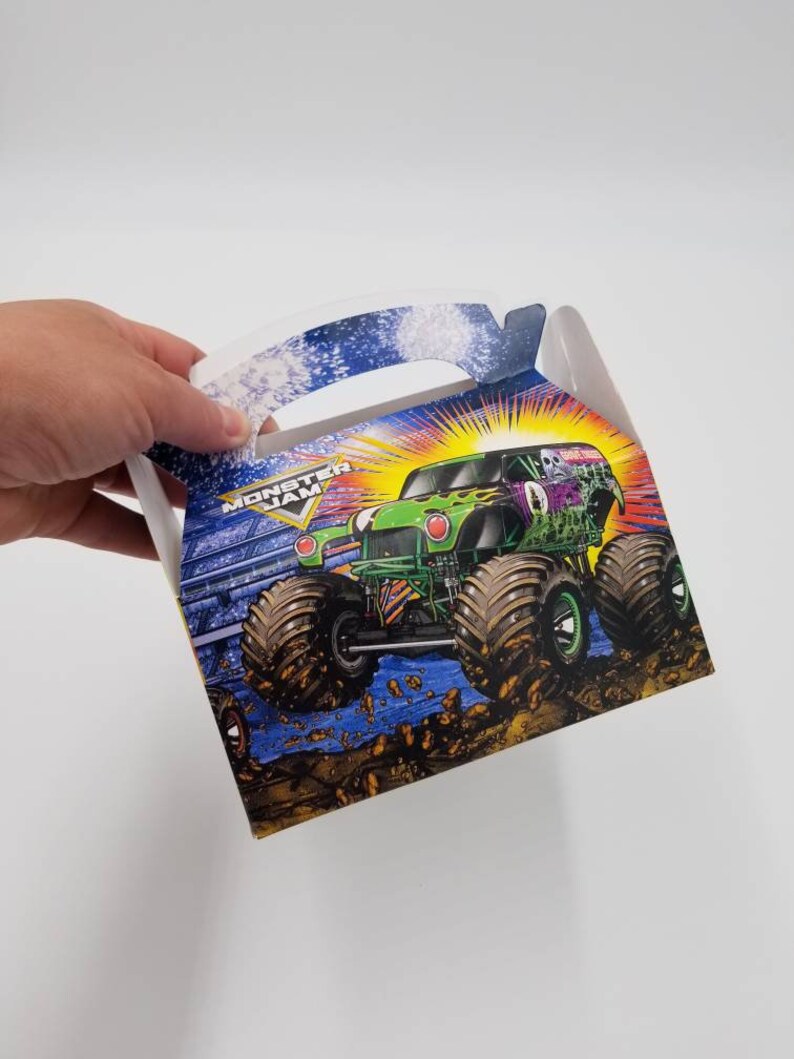 Monster Jam Party Favor Box 4ct Monster Truck Themed Etsy