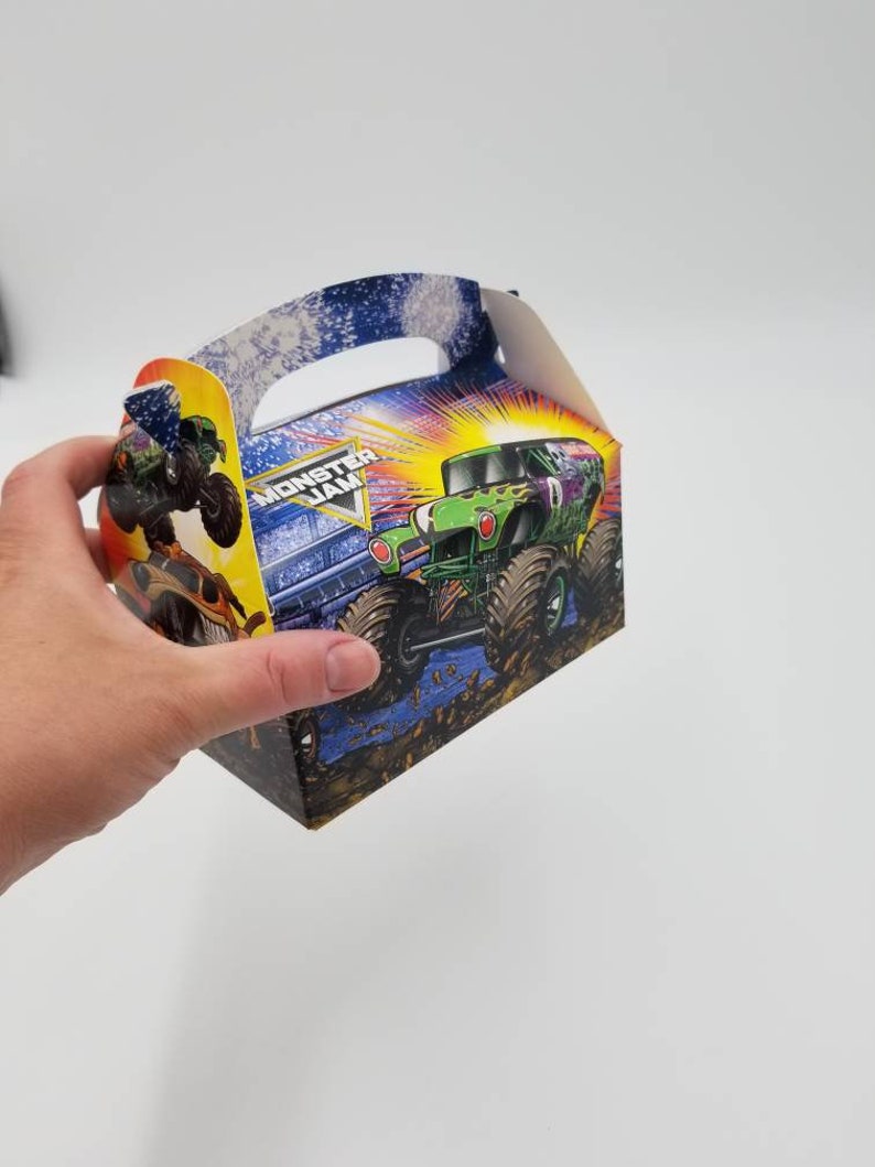 Monster Jam Party Favor Box 4ct Monster Truck Themed Etsy