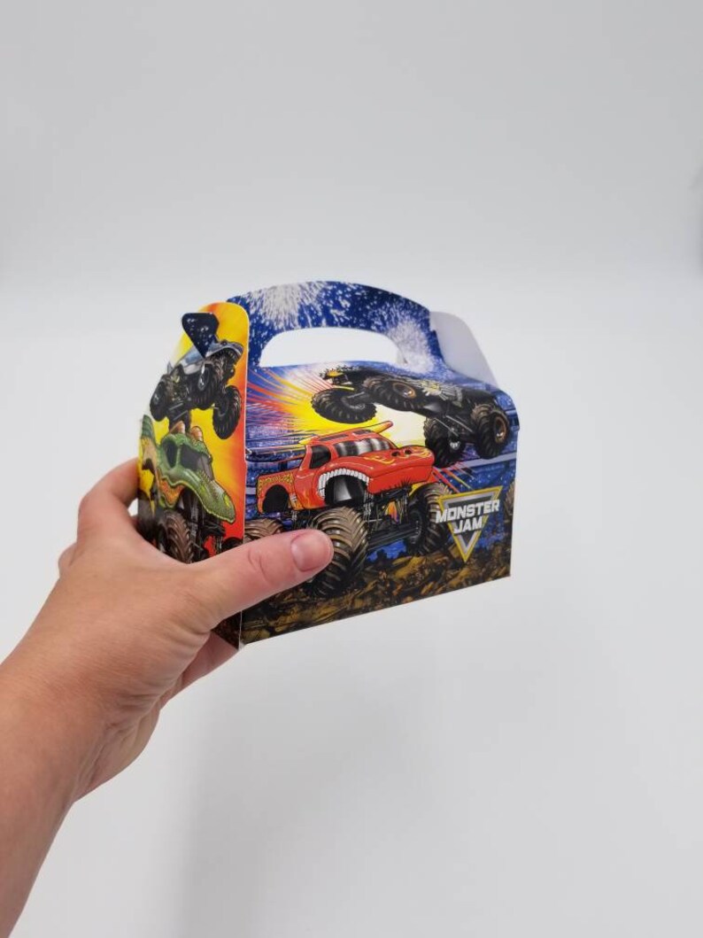 Monster Jam Party Favor Box 4ct Monster Truck Themed Etsy