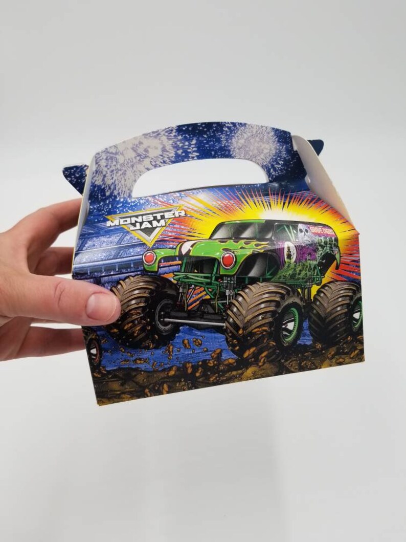 Monster Jam Party Favor Box 4ct Monster Truck Themed Etsy
