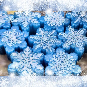 Handpainted Sparkly Snowflake Soap, Chunky bar, Sparkly,Sugar Fairy fragrance 75g