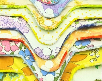 Regular 25cm Cloth Pad Set, Vintage Fabric Hand Dyed Bamboo Velour