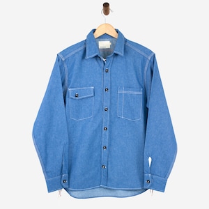 Chambray Work Shirt, Triple Needle, Run-off Thread & Twill Tape Sleeve Openings - Made in USA