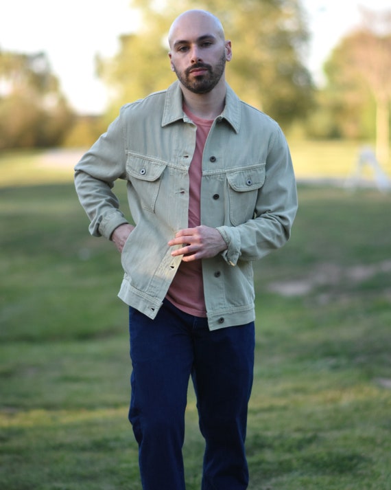 Garment-dyed Denim Jacket Made in USA 100% Cotton - Etsy