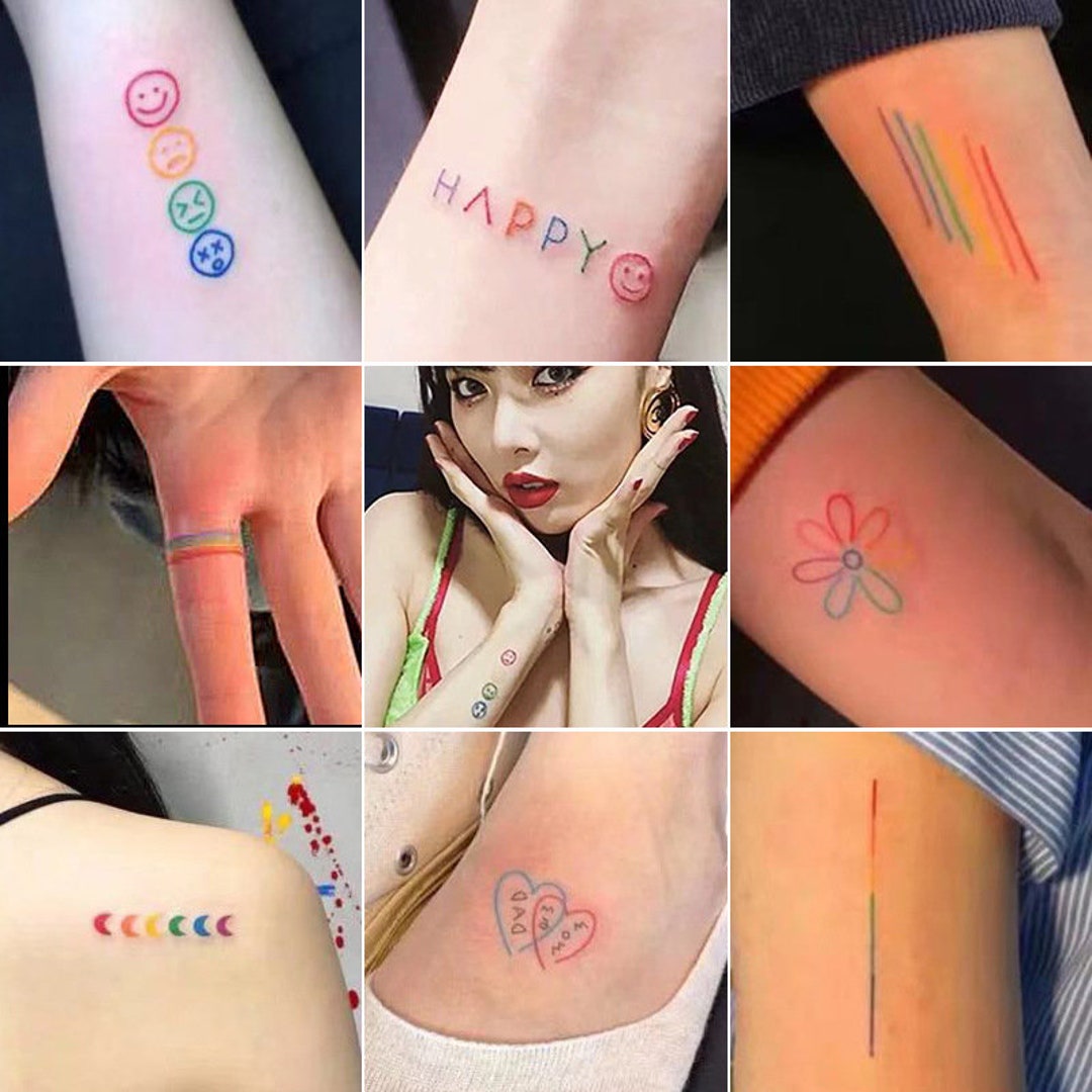 30pcs Korean Ins Hyuna Temporary Tattoo - Etsy