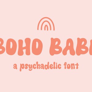 Retro Groovy Font for Crafting, Psychedelic Procreate Fonts, Seventies Disco Typeface, Boho Typography Display Font for Branding Web Design