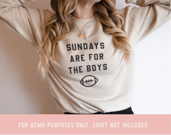 Cute Football SVG commercial use, Sunday Football png, Sundays are for the boys svg, sporty shirt design for fall, crewneck cut file cricut