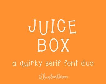 Quirky Serif Font Set Commercial Use,  Handwritten Playful Font for Branding, Cute Canva Fonts, Teacher Font, Childrens Book Font Set