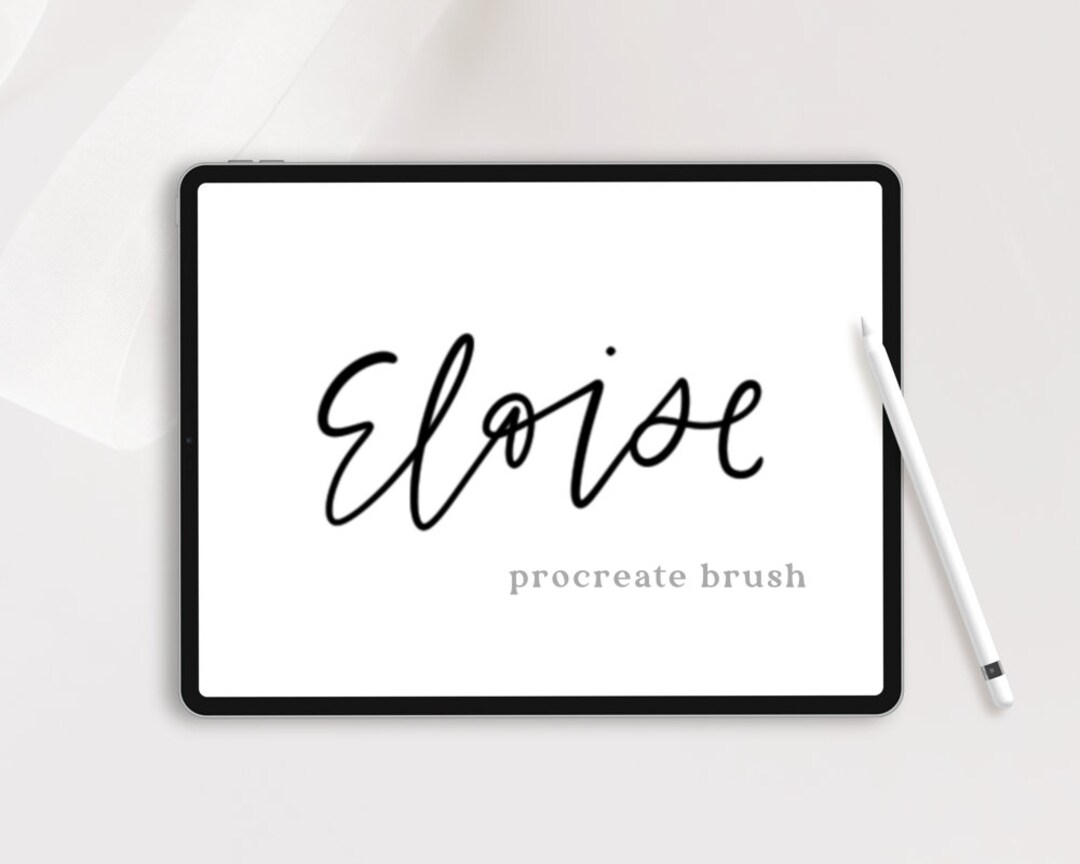 Eloise Procreate Calligraphy Brush, Thin iPad Lettering Brush, Gel Pen