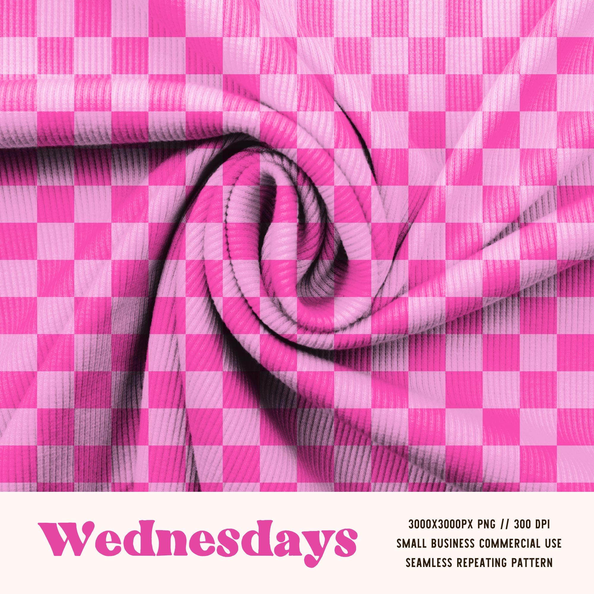 Checkered Pink Seamless Pattern, Preppy Checker Print Digital Paper ...