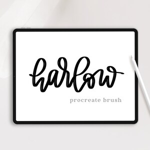 Procreate Brush, Lettering Brush, Calligraphy Brush Procreate, Hand Lettering, iPad Art, Digital Lettering Brush, Procreate Tools, Harlow