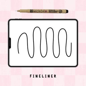 Lisa Procreate Fineliner Brush, Thin Monoline Lettering Brush, Tracing Brush for Procreate, Beginner Lettering Brush, Artist Birthday Gift