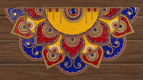 Semi Circle Acrylic Rangoli for Home and Temple Decor - Etsy