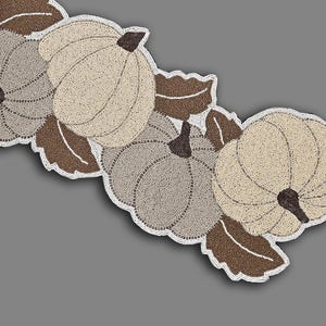 Fall Pumpkin Table Runner, Halloween Special Beads Table Runner, Harvest Tableware 13X36 Inches