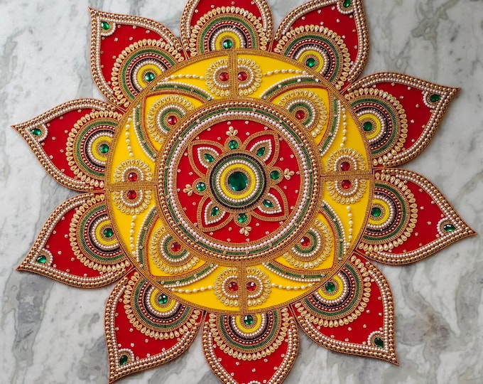 Diwali Rangoli, Wedding Table Decor, Indian House Warming Gifts ...