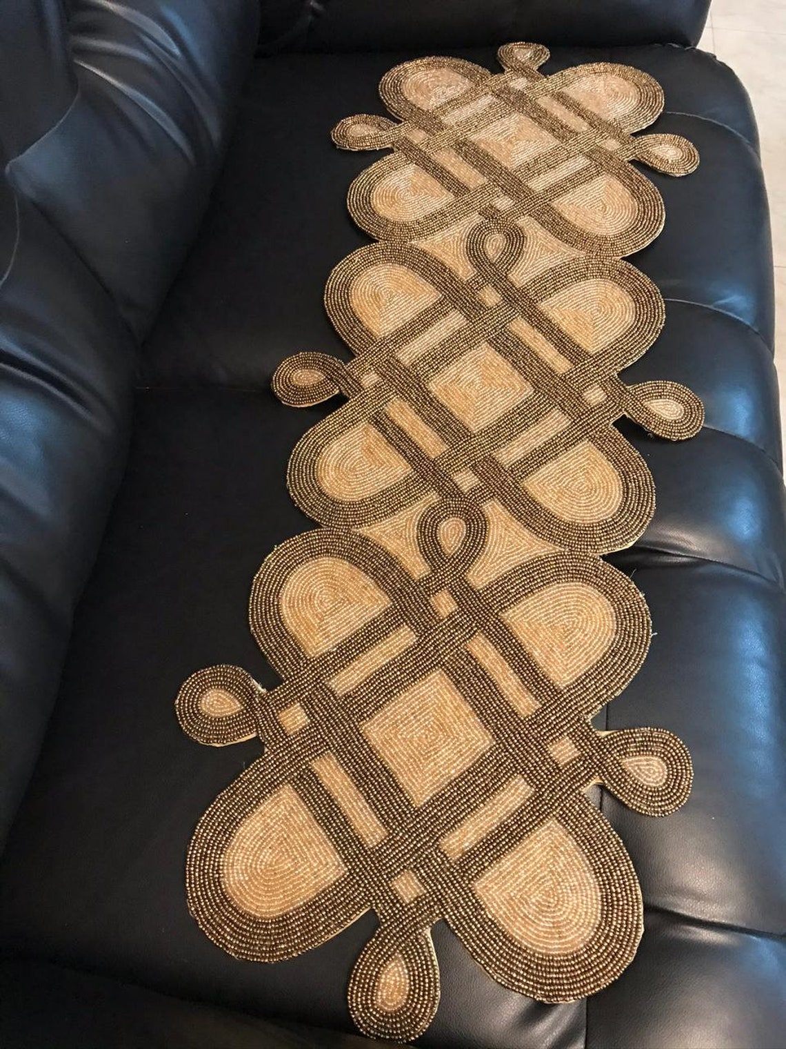 Handmade Table Runner Beaded Table Runner Dinning Table Etsy