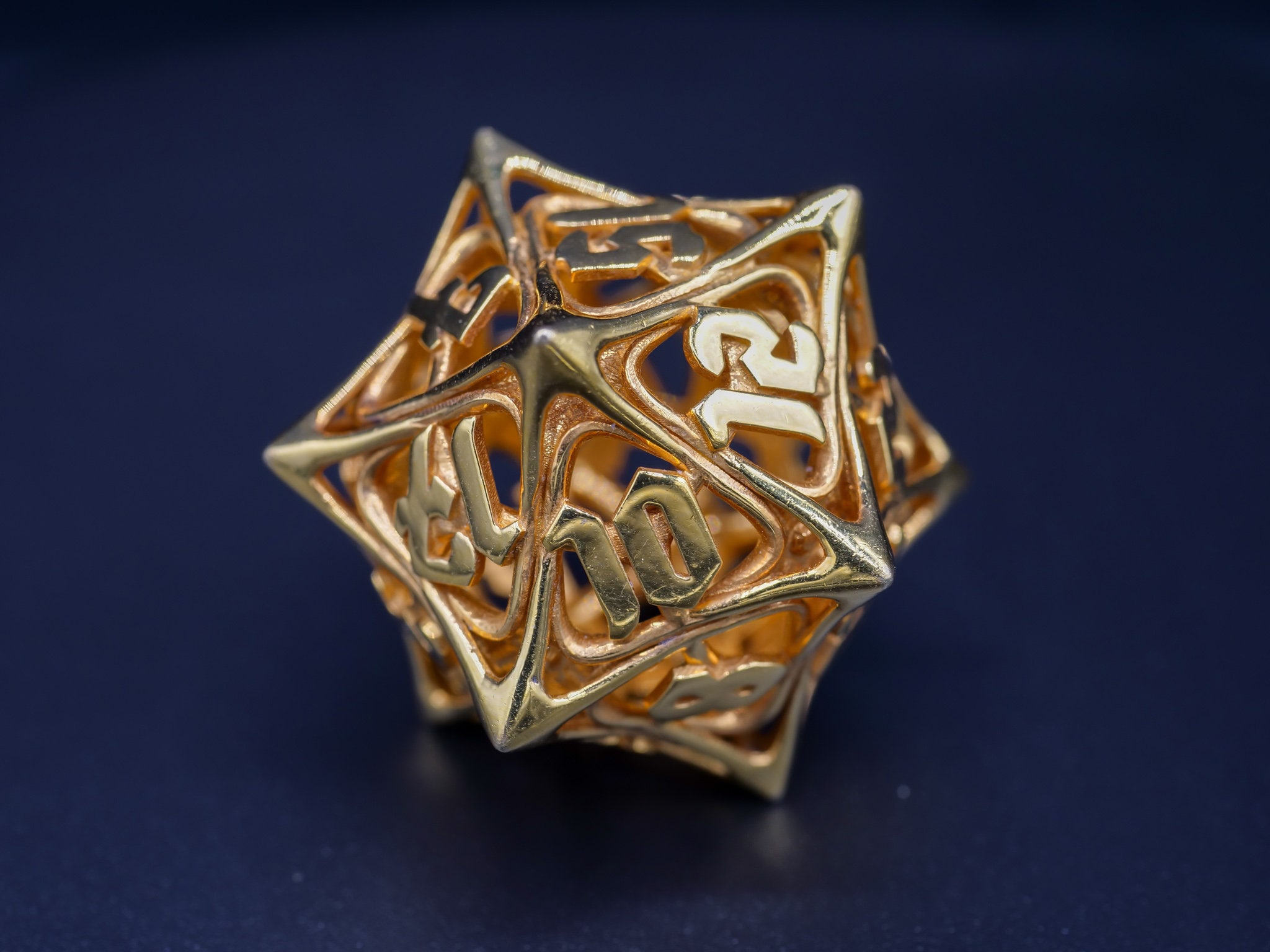 d20 Necklace Metal Gold - Guardian Games