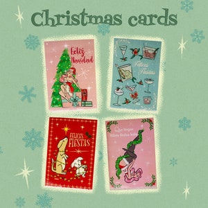 Christmas cards / tarjetas de navidad / Christmas gift / tarjetas de regalo para navidad / tarjetas navideñas / Gift cards / 4 pack