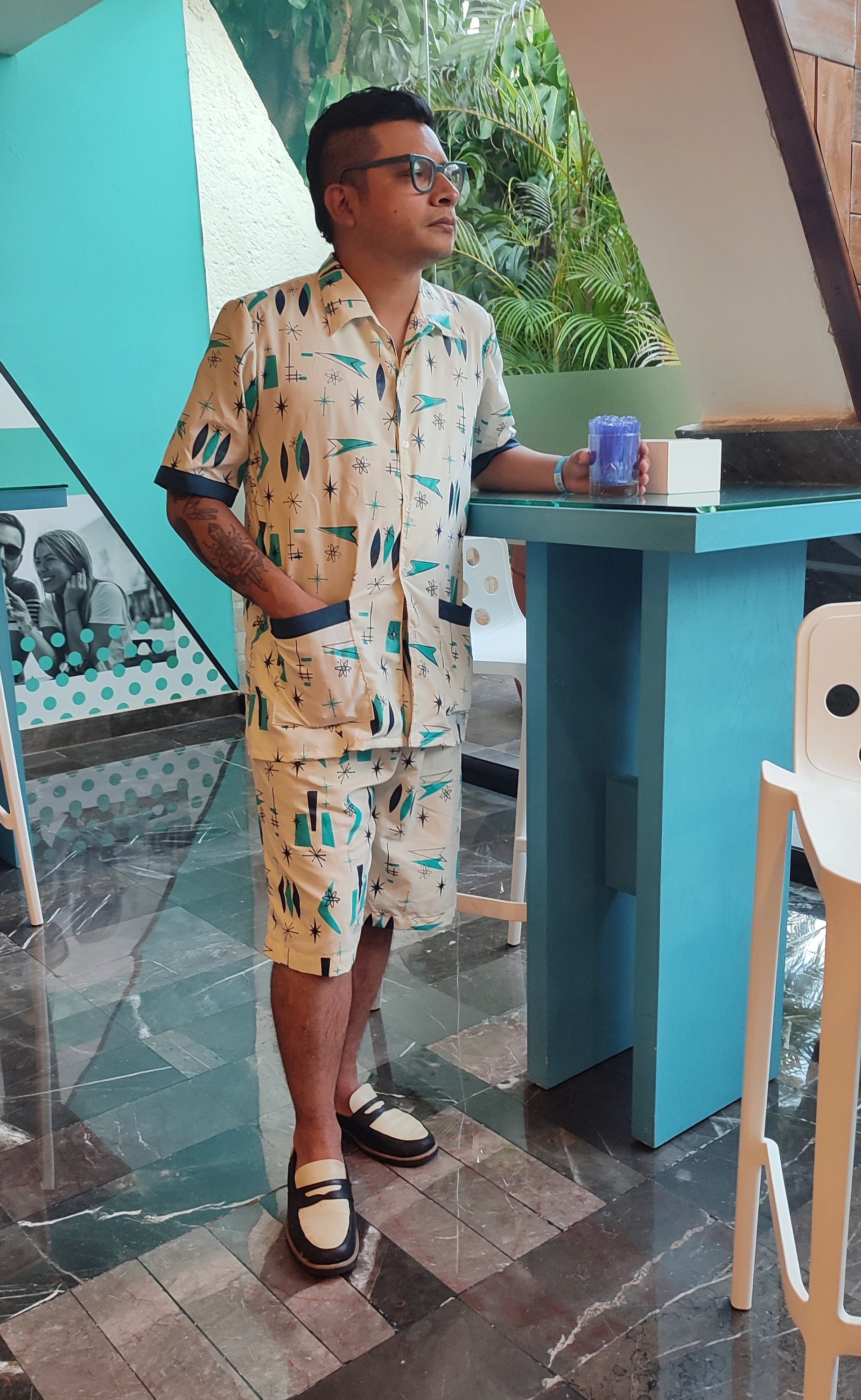 Men's Atomic Set / 50s Style/ Mid Century Modern/ Mid Century