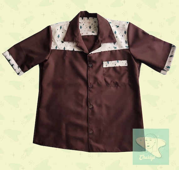 Atomic Shirt / 50s Style / Mid Century Modern / Coffee Shirt 