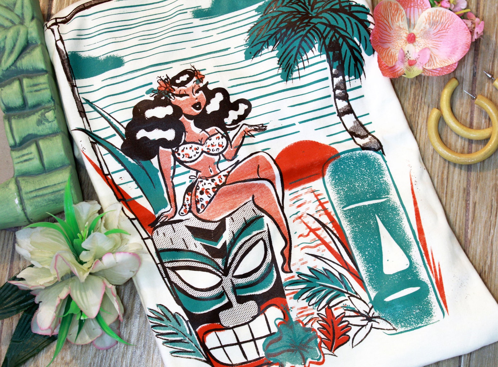 T-shirt Tiki/ Rockabilly/ Retro/ Unisex T-shirt/ Retro Tiki/ - Etsy