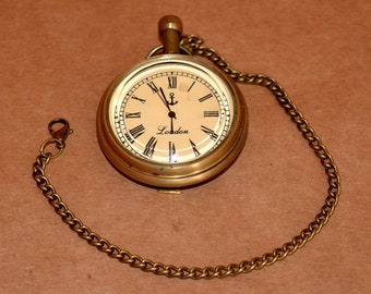 Vintage Antique Brass Pocket Compass Handmade Antique Nautical Marine Marco Polo