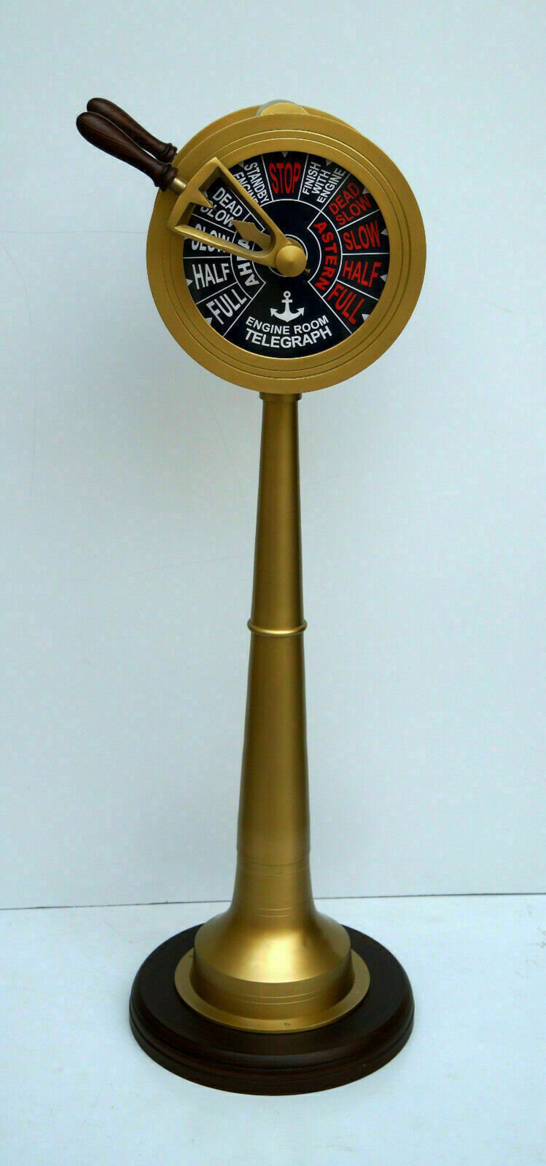 Handmade Nautical Brass Ship Engine Room Telegraph 55 Table Top