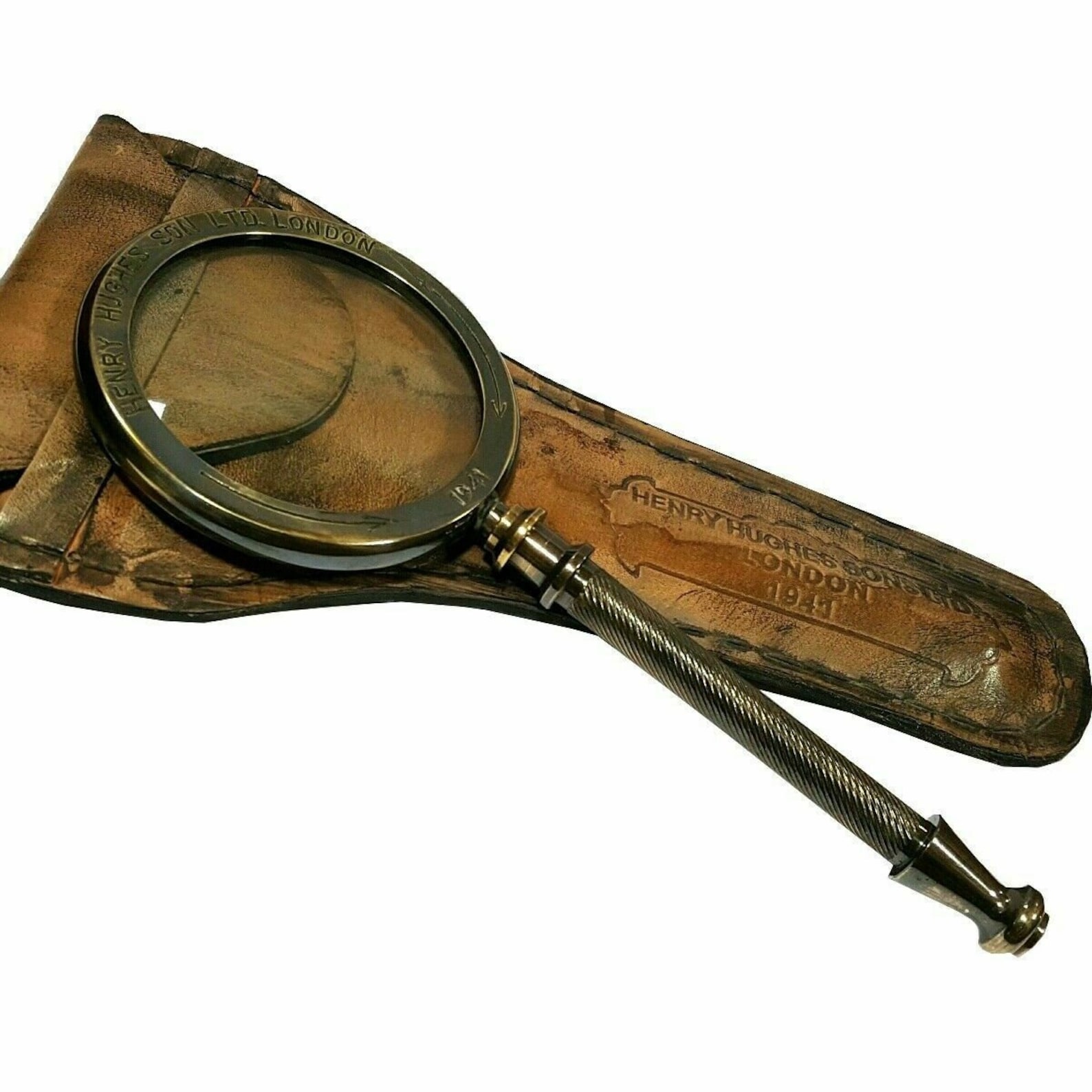 Antique vintage brass 8 magnifying glass magnifier Etsy