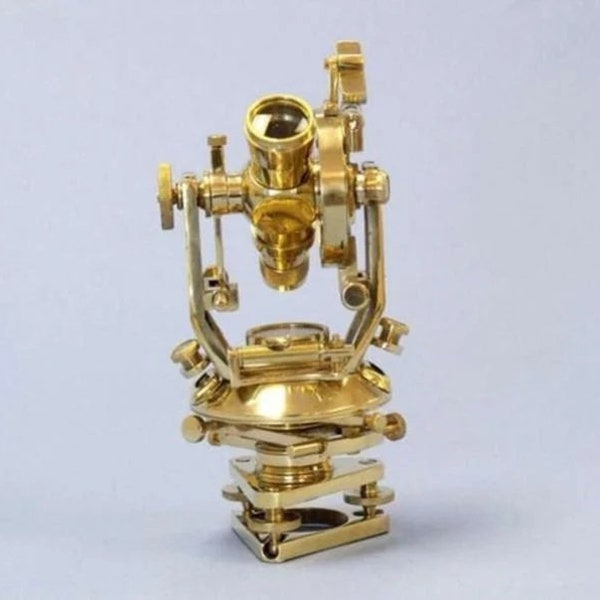 Théodolite De Survey Avec Alidade – Boîte En Bois Cadeau – Instrument De Transit Neuf, Inde