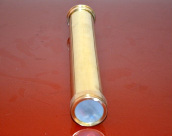 Vintage handmade 8" brass kaleidoscope polish finishing maritime collectible replica gift