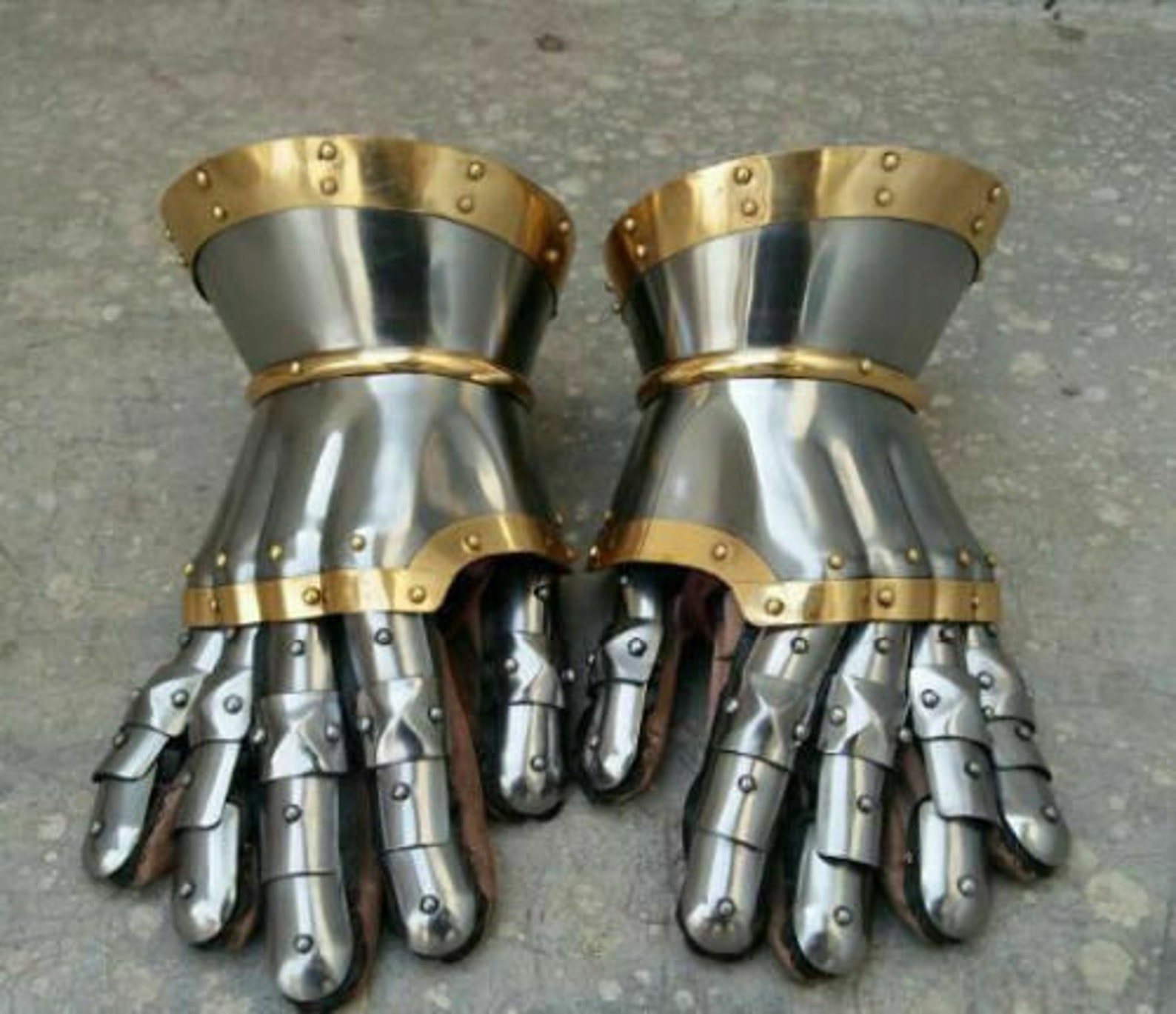 Medieval armor gothic steel gauntlet armour hand gloves Etsy
