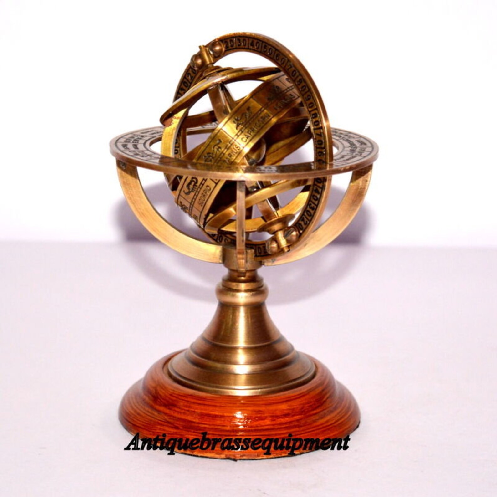Vintage brass handmade armillary sphere globe collectible Etsy