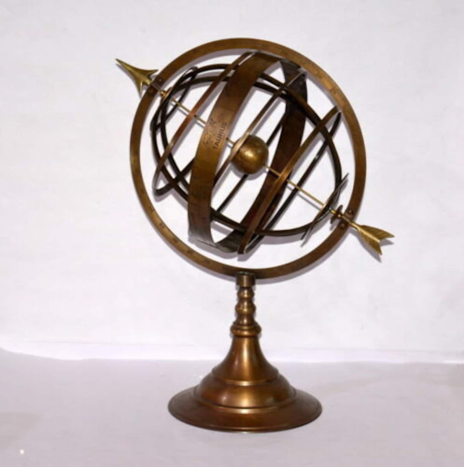 Nautical vintage brass 20 armillary sphere astrolabe Etsy