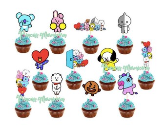 Bts Cake Topper Etsy