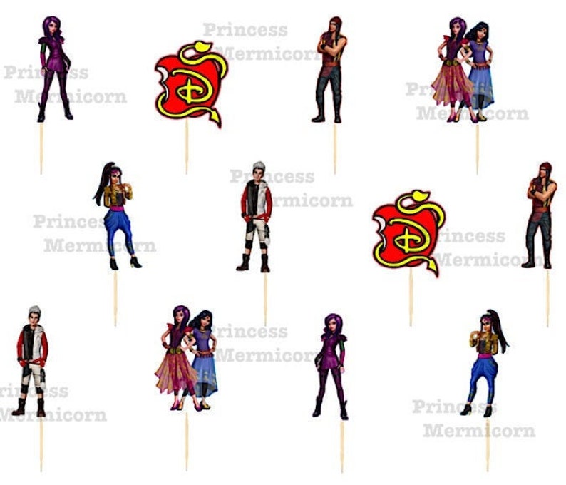 Disney Descendants Cupcake Topper
