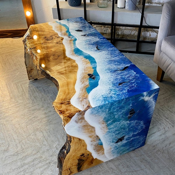 Epoxy resin table, Resin table top, Coffee table, Epoxy resin art, Resin table, Dining table, Epoxy table, Resin art, Living room furniture