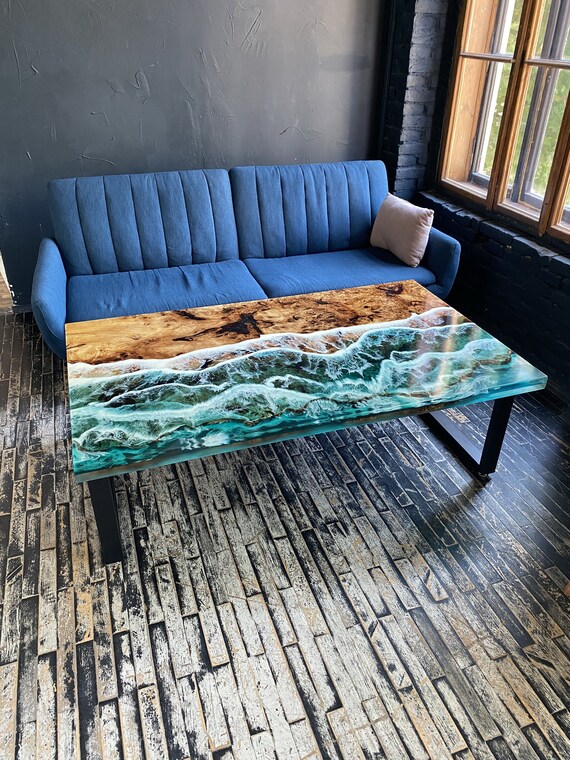 Epoxy Resin Table Custom Table Made to Order Table Ocean - Etsy India