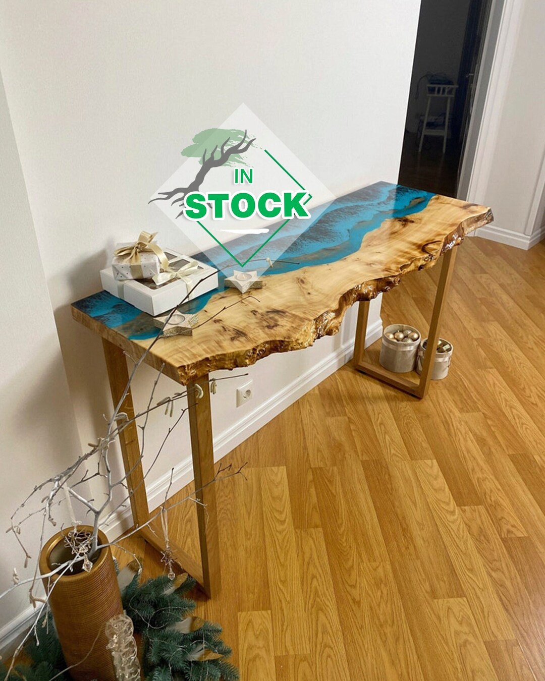 Entryway Console Table Custom Solid Wood Furniture Reclaimed Etsy