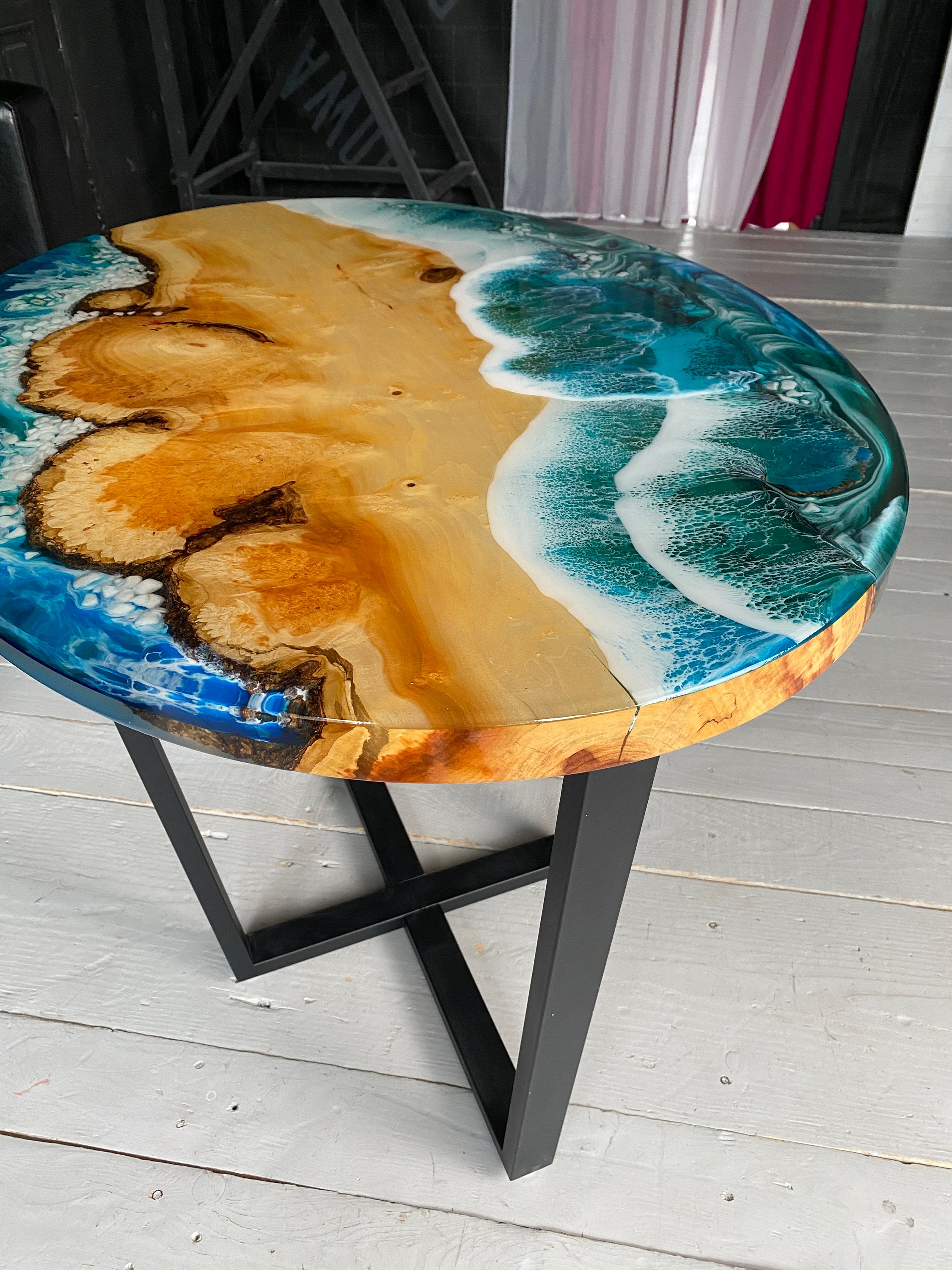 Oval Coffee Table Custom Epoxy Resin Table Resin Side Table Etsy UK