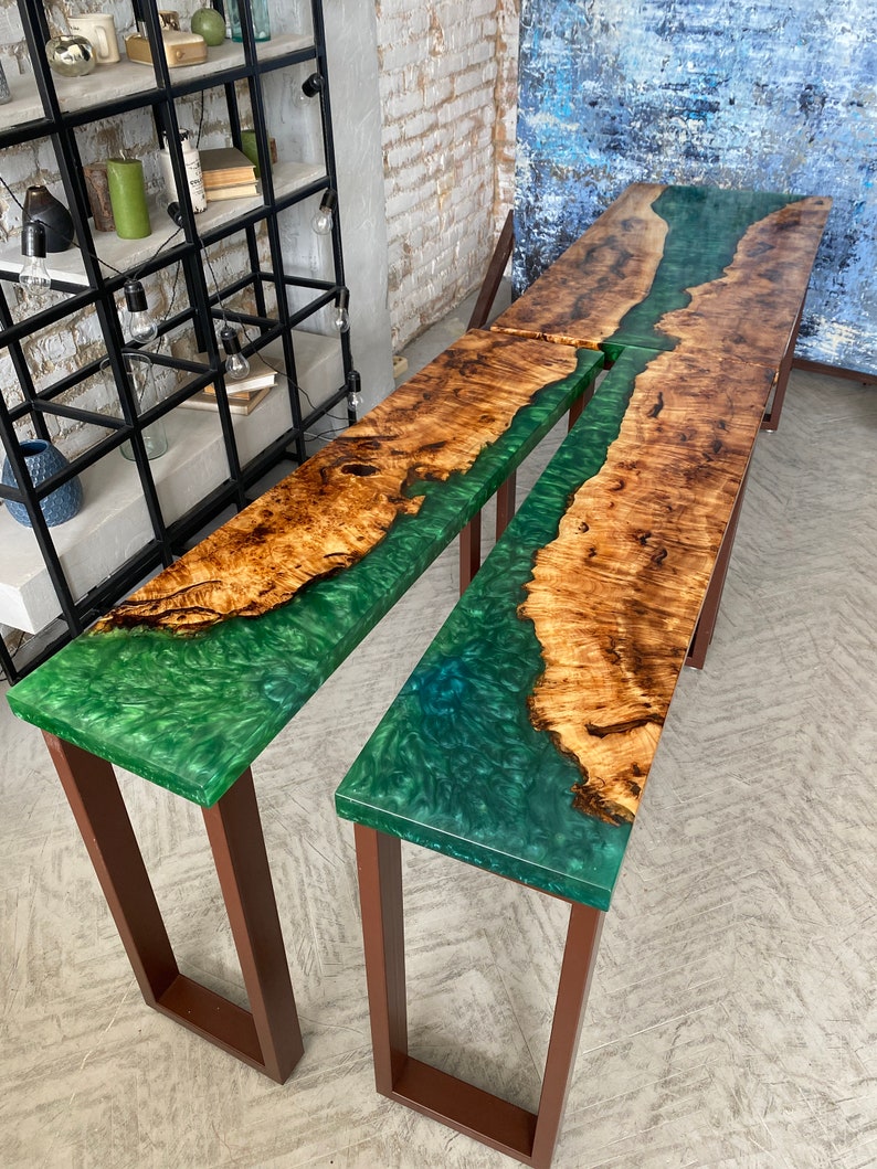 Folding Table Loft Epoxy Resin Table Custom Epoxy Resin Etsy