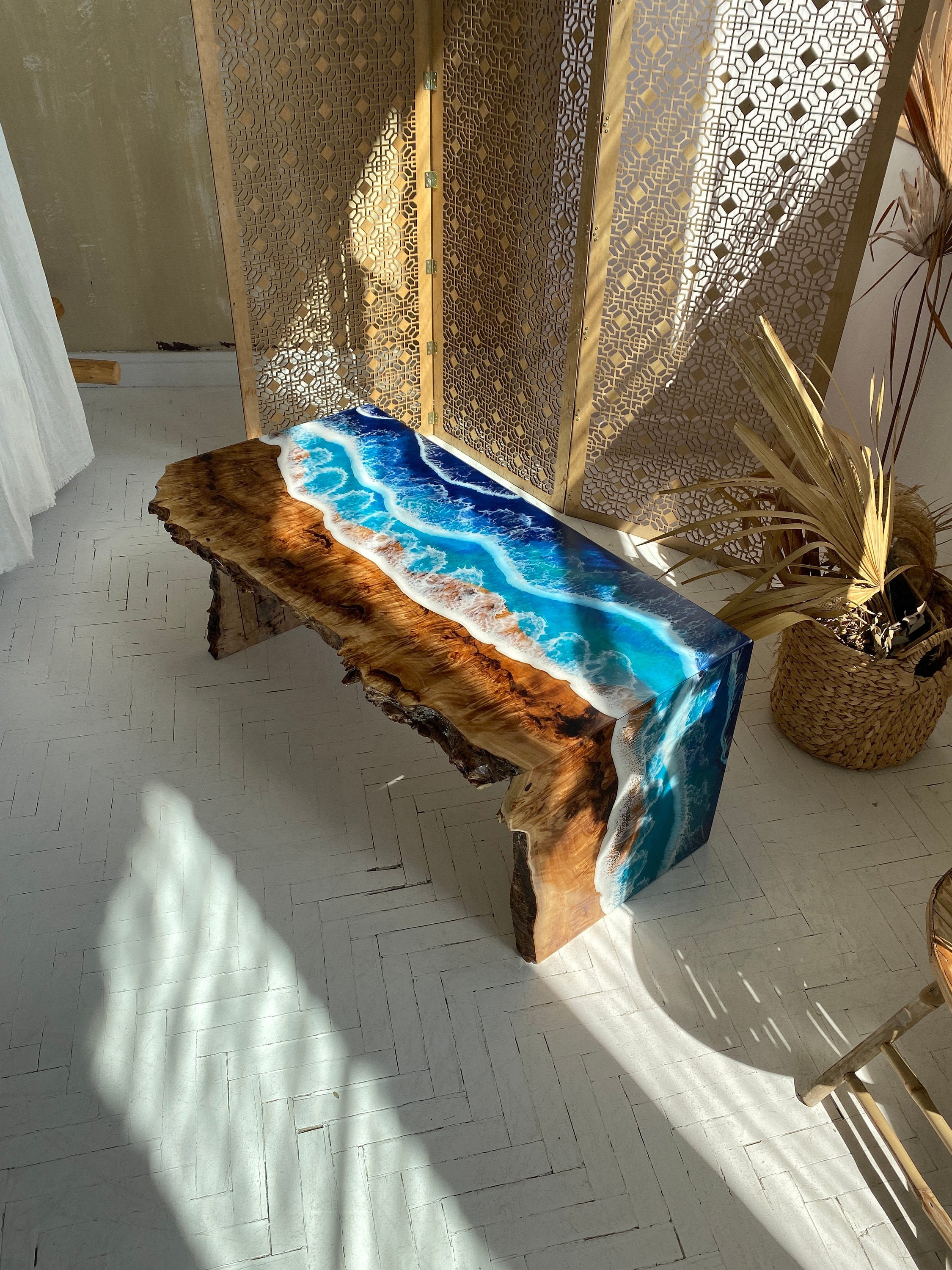 Epoxy Resin Coffee Table Live Edge Coffee Table Handmade Etsy UK