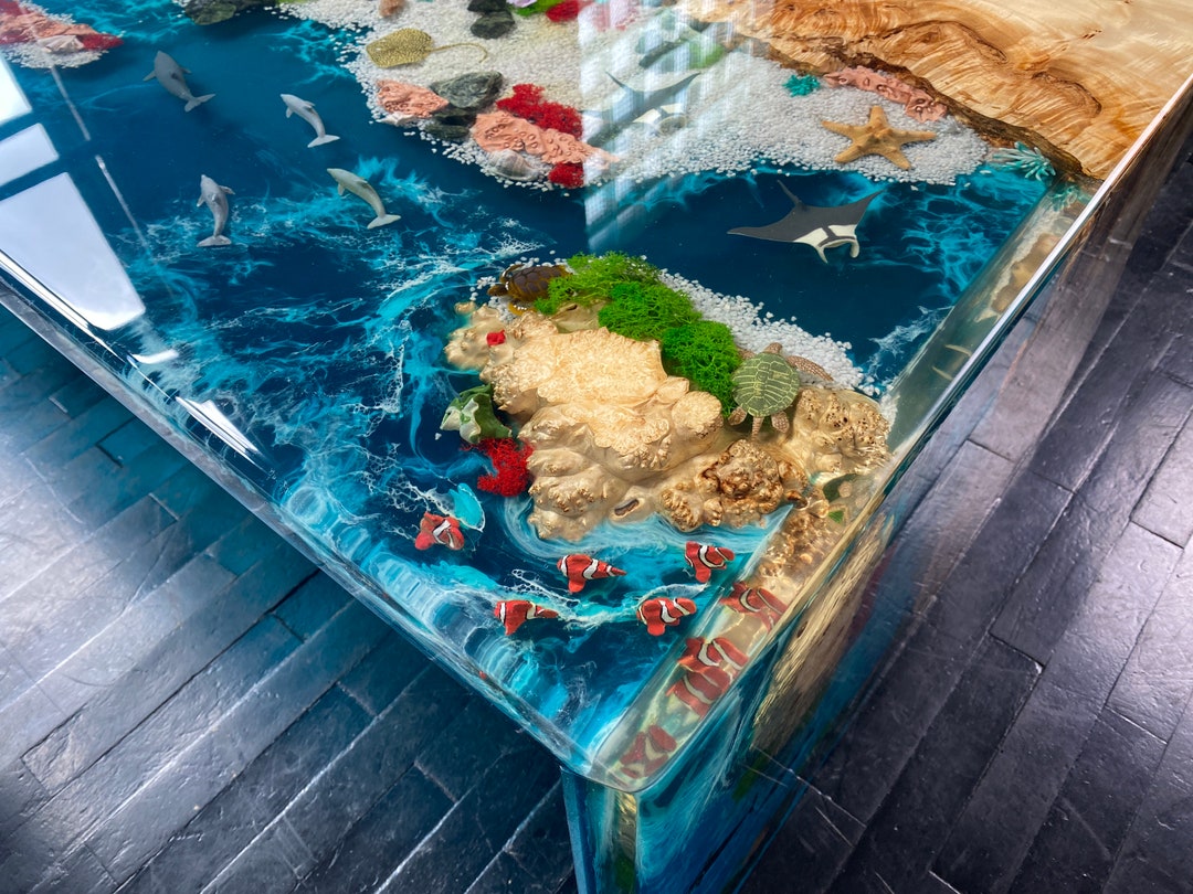オーシャンレジンテーブル　レジンテーブル　リビングテーブル Oceanレジンテーブル【セミオーダー】 | RESIN SPACE