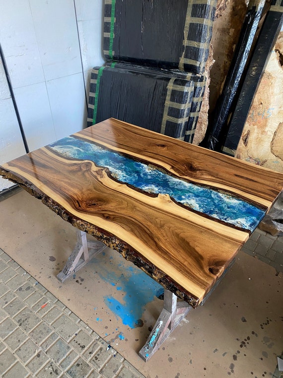 Epoxy Resin Dining Table, River Epoxy Dining Table, Live Edge Epoxy Table, Resin Dining Room Table, Epoxy Dining Table, Epoxy River Table