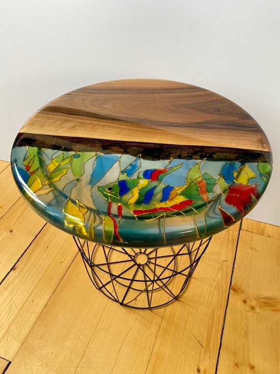 Glass cheap epoxy table