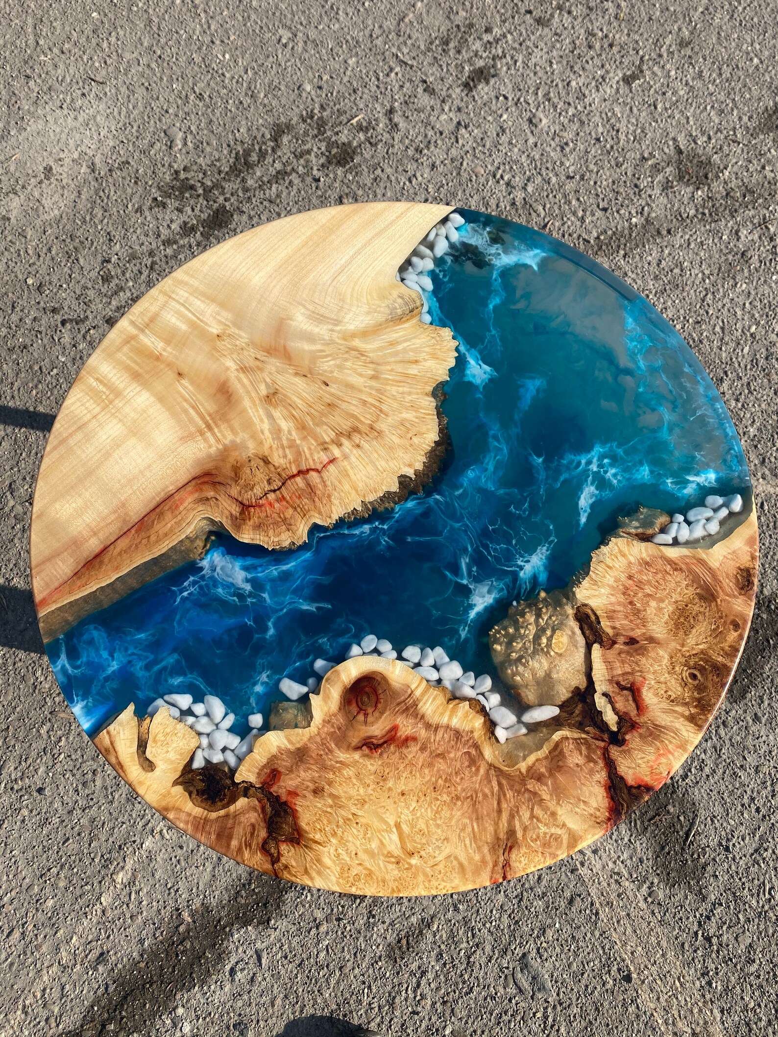 Handcrafted Table River coffee Table Round Epoxy resin table Etsy