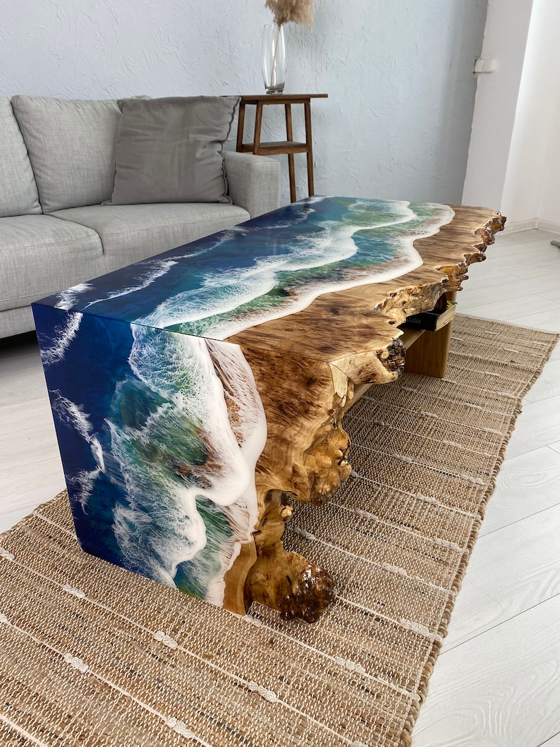 Epoxy Resin Ocean Resin Waves Art Living Room Decor Etsy
