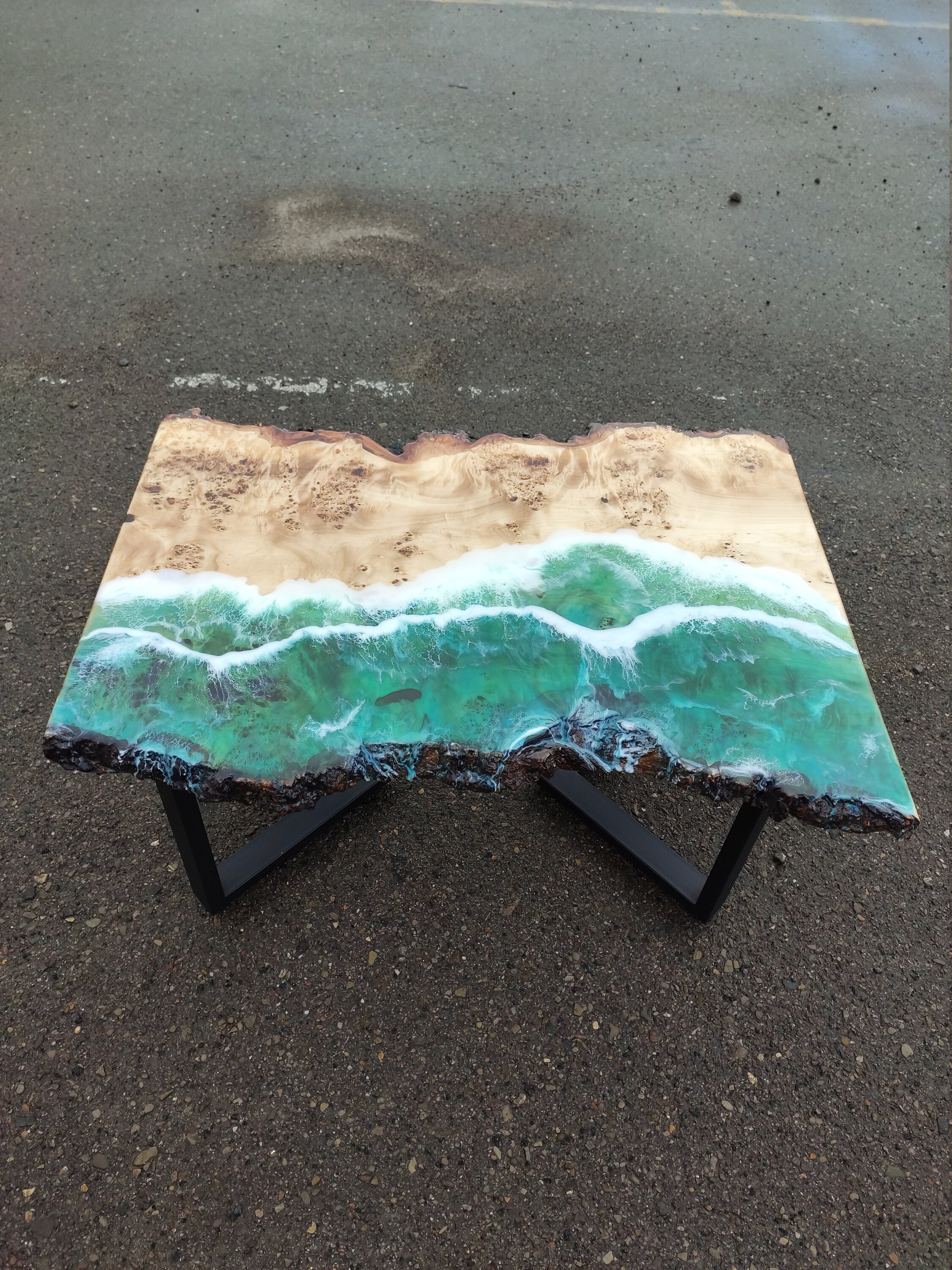 Coffee table top Custom Epoxy Resin River Table Wood Table Etsy