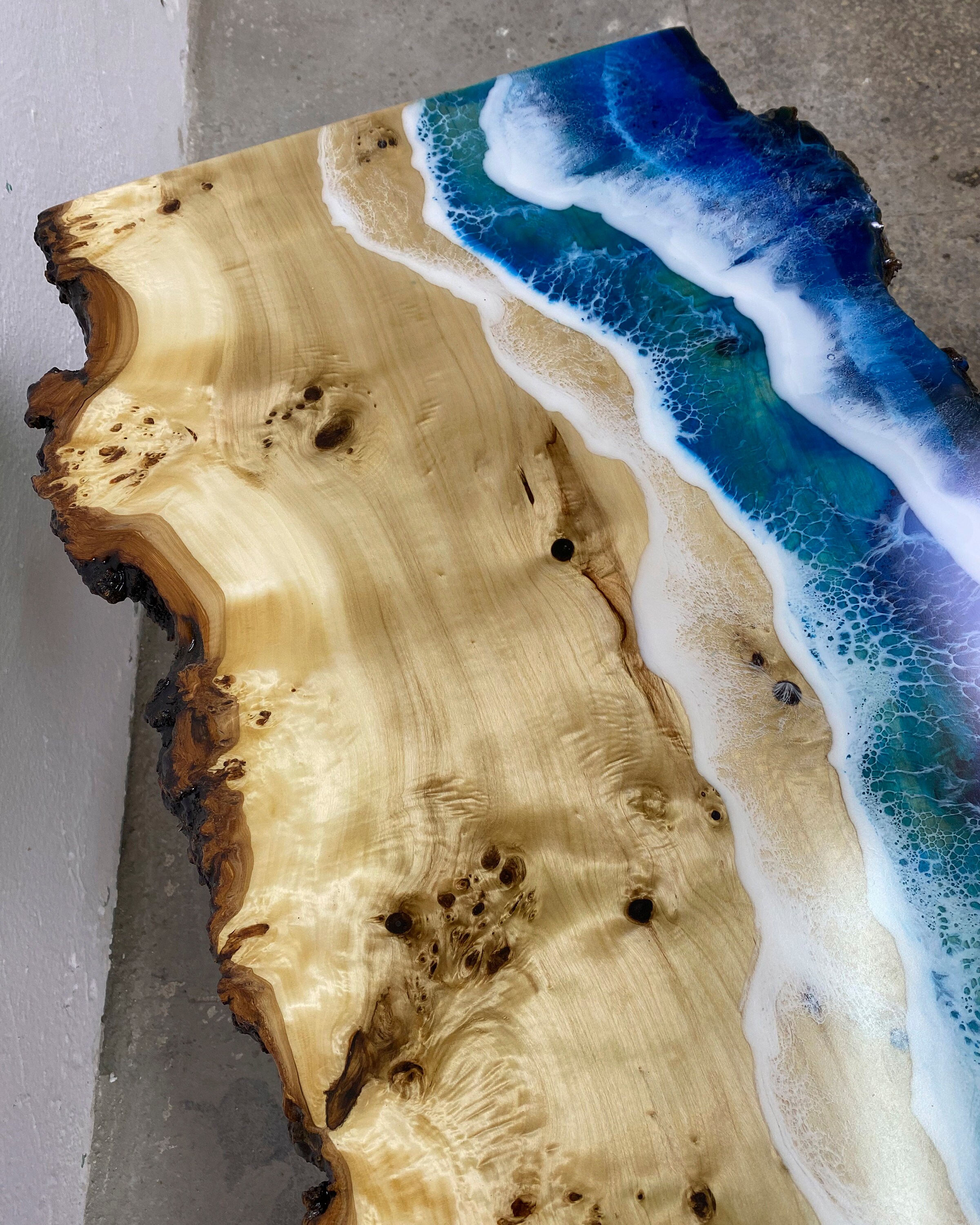 Ocean Wave Epoxy Table Dining Table Epoxy Furniture Epoxy Etsy