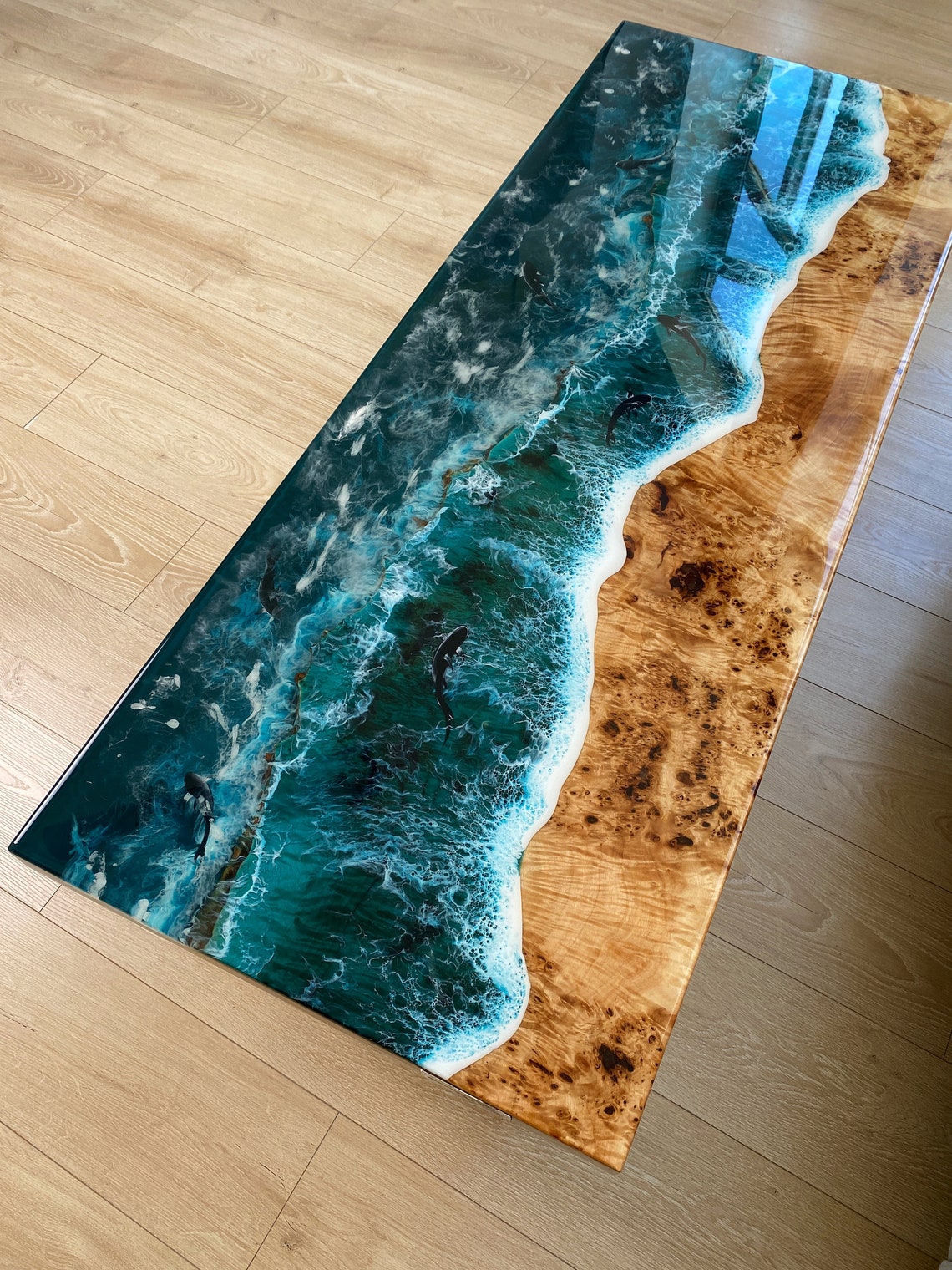 Ocean Resin Table Epoxy Table Epoxy Resin Ocean Coffee Etsy