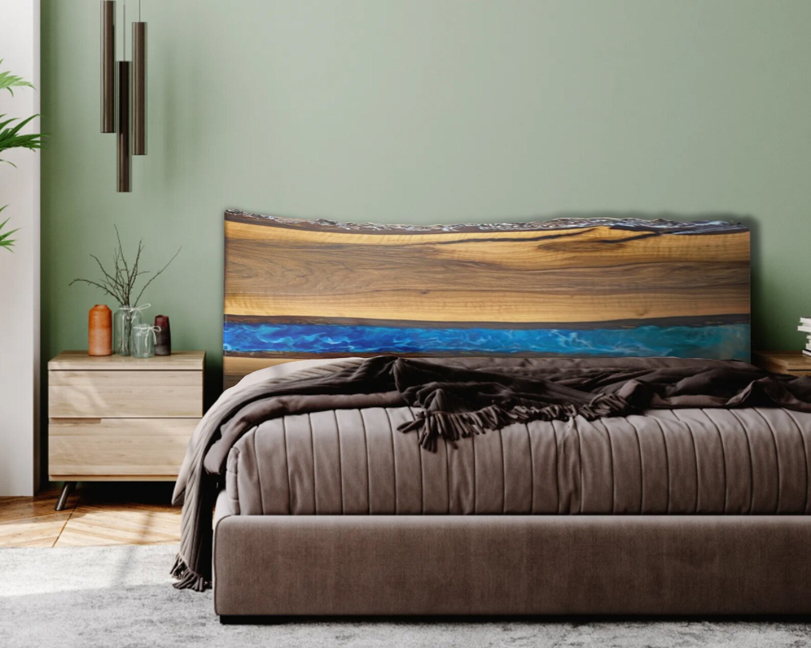 Epoxy Resin Headboard Floating Headboard Hanging Headboard Etsy